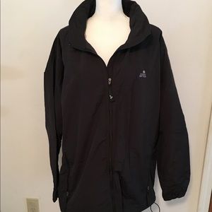 Mens EMS black windbreaker rain jacket Breathable